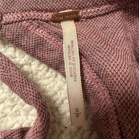 Free People No Ordinary Floral Jacquard Knit Puff Sleeves Top Pink Open Back - Picture 10 of 16